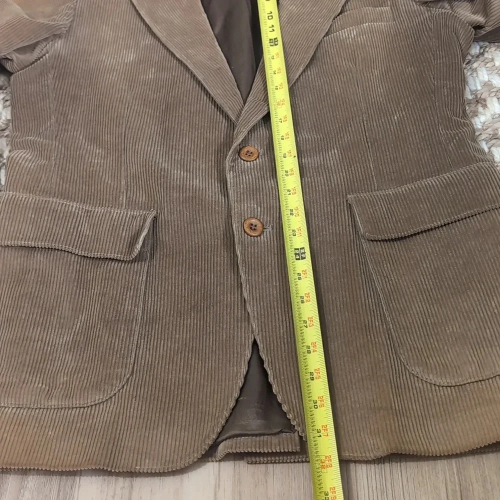 Levi Strauss & Co Brown Corduroy Blazer With Suede Elbow Patches